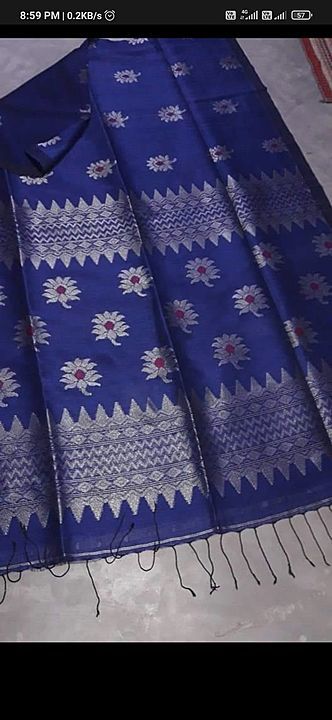 Organic linen saree uploaded by Mrinmoy saree house on 1/19/2021