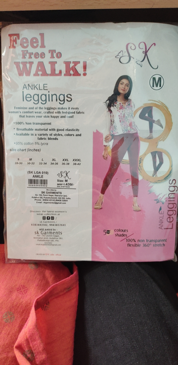 Ankle leggings uploaded by Velankanni Dealers on 11/16/2022