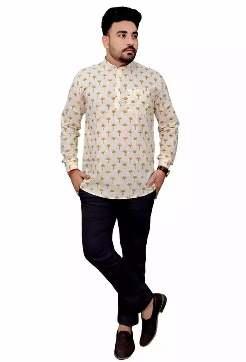 Product image of Men's printed full sleeve kurta/shirt, price: Rs. 499, ID: men-s-printed-full-sleeve-kurta-shirt-0f7c8f5c