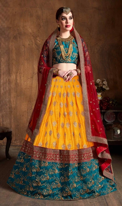 Embroidered lahenga  uploaded by business on 11/16/2022