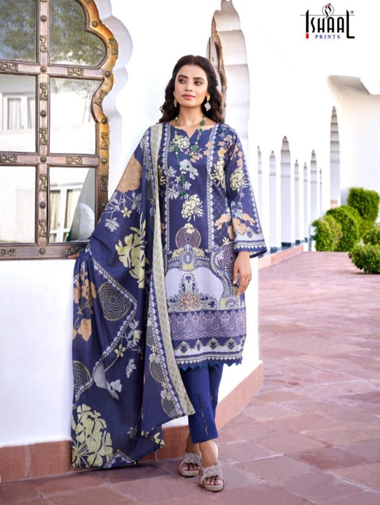 Ishaal printed lawn suit cotton duptta and suit  uploaded by business on 11/16/2022