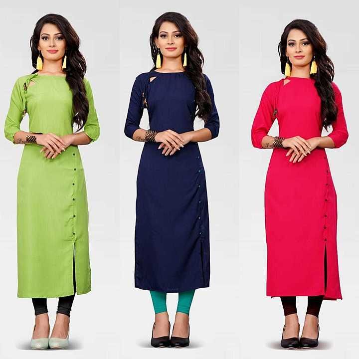 Post image Hey! Checkout my new collection called Crepe solid kurti.