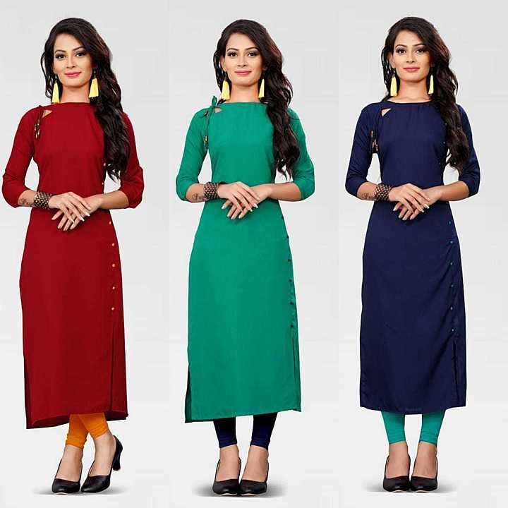 Crepe solid kurti uploaded by business on 7/1/2020