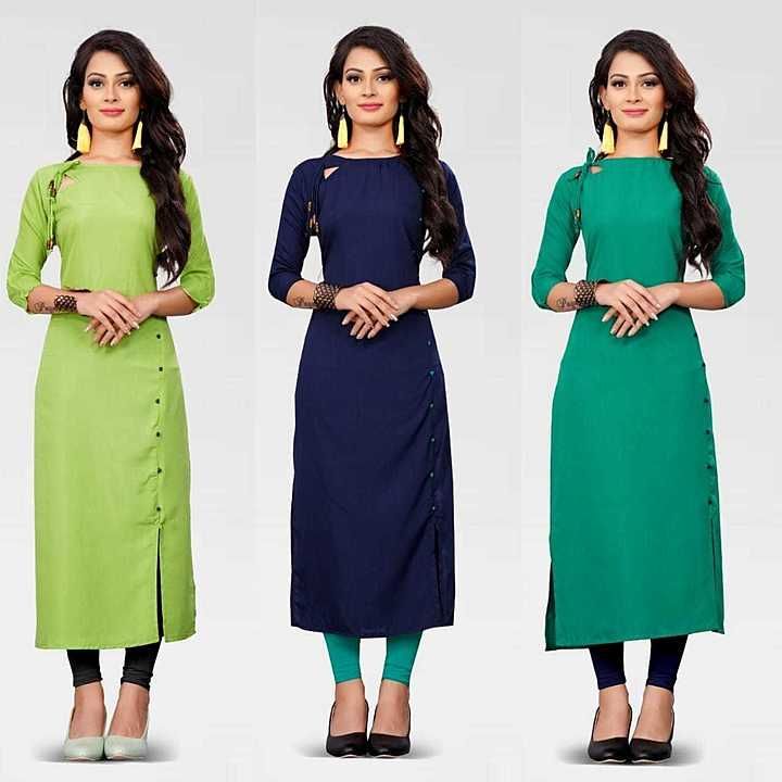 Crepe solid kurti  uploaded by business on 7/1/2020