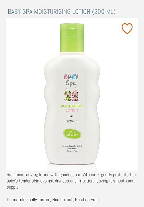 Baby spa moisturizing lotion uploaded by India online Store on 1/20/2021