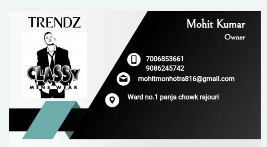 Visiting card store images of TRENDZ