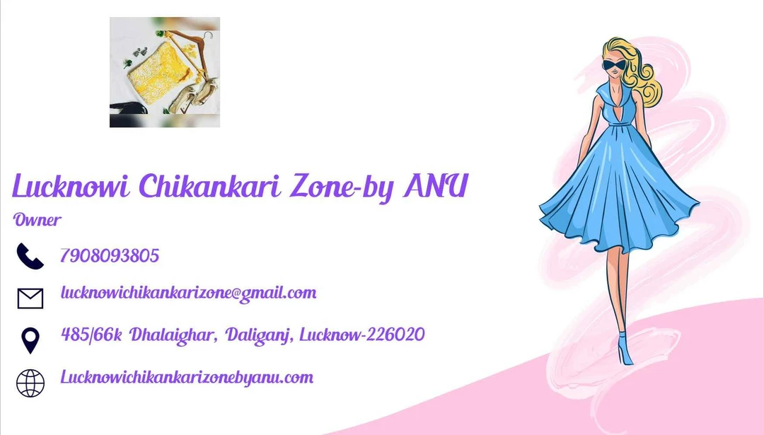 Visiting card store images of LCZ-by Anu
