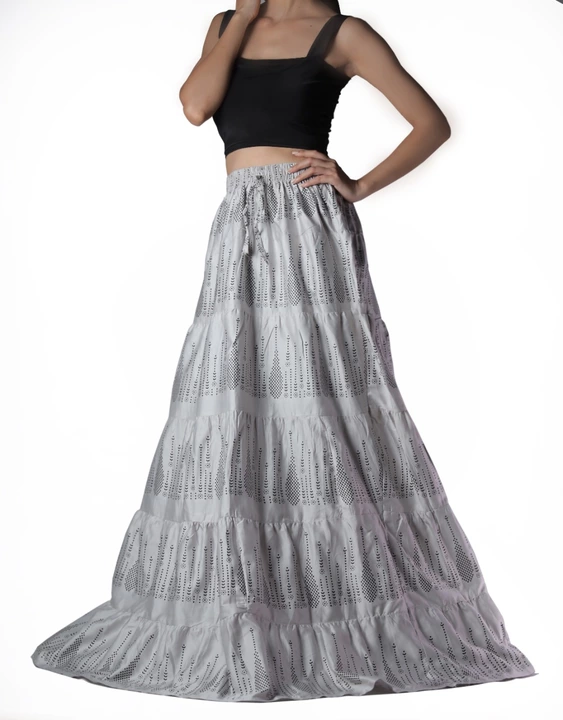 Product image with ID: ai-dotted-silver-long-skirt-1ee1c06c