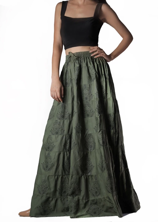 Forest green long skirt  uploaded by Trinity Export on 11/17/2022