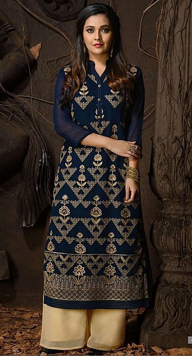 Heavy Georgette kurti with Pant uploaded by RIKI GARMENTS on 1/20/2021