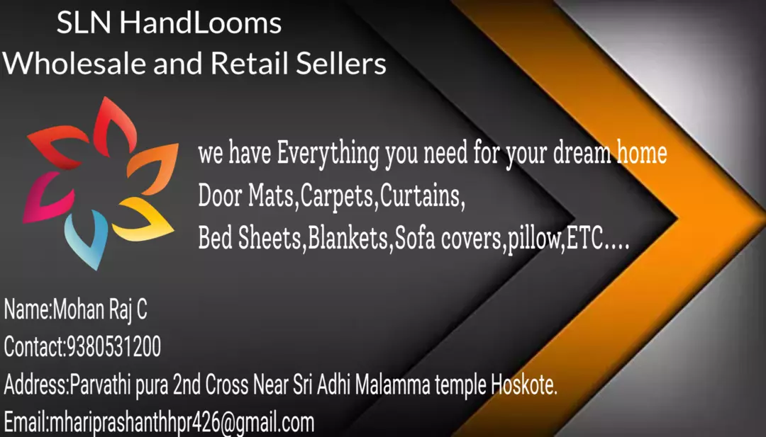 Visiting card store images of SLN Traders