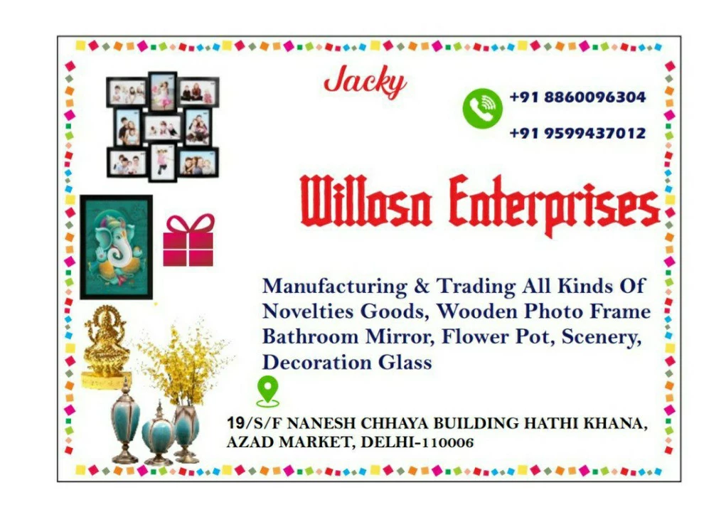 Visiting card store images of Wilson enterprises 