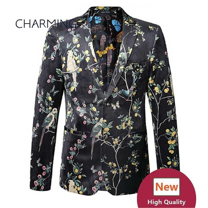 Printed party wear blazer  uploaded by Ananad colour's co on 1/20/2021