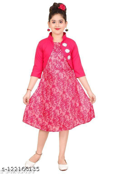 Product image of Hiba Fancy Frock with Jacket, price: Rs. 140, ID: hiba-fancy-frock-with-jacket-ce524a23