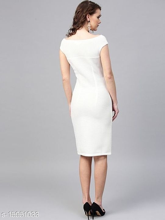 Women solid White dress uploaded by THE SILVER LINING on 1/20/2021