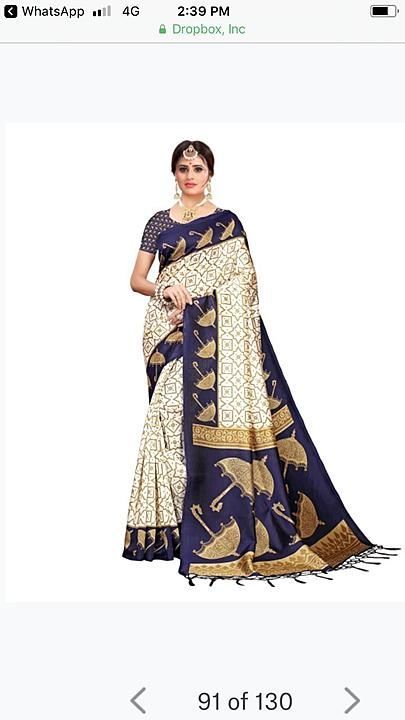 Art silk saree with jalar  uploaded by Devu Exports on 7/1/2020