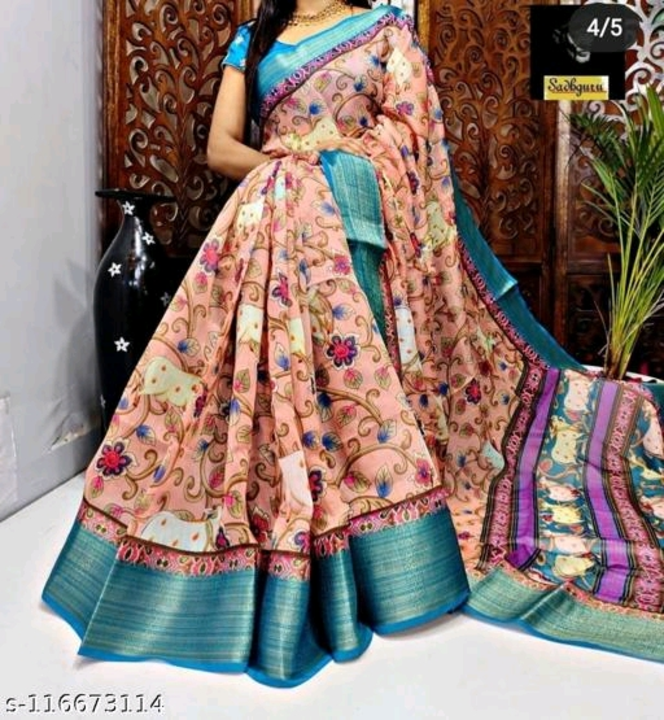 Designer fully digital printed cotton silk  summer collection and wedding wear saree uploaded by Santosh Fashion  on 11/18/2022