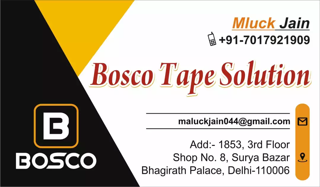 Imported pvc tape available uploaded by Bosco tape solution delhi on 11/18/2022