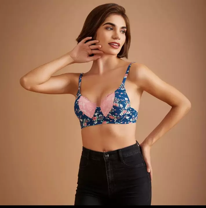 Product image with price: Rs. 776, ID: level-2-push-up-underwired-full-cup-multiway-bra-in-dark-blue-lace-28445b55