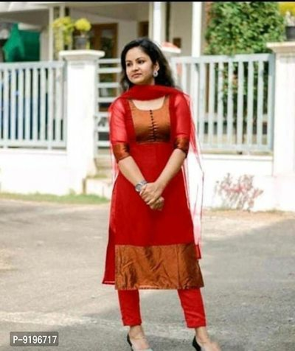 Reyon kurti with bottom and dupatta set uploaded by business on 11/18/2022