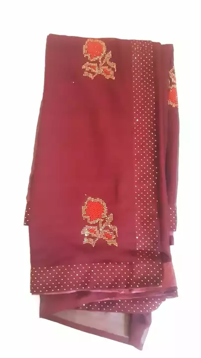 Hot fix diamond sarees uploaded by business on 11/18/2022