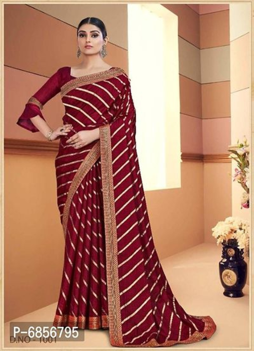 Elegant Art Silk Foil Printed Leheriya Saree With Blouse Piece for Women

 Color:  Pink

 Fabric:  A uploaded by business on 11/19/2022