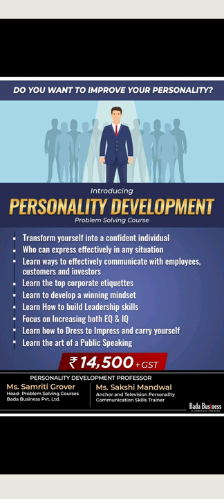 Post image Personality development course....