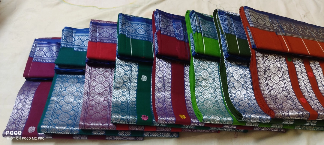 Post image We manufacturing all kinds of super quality cotton butta jacrd Sarees etc.