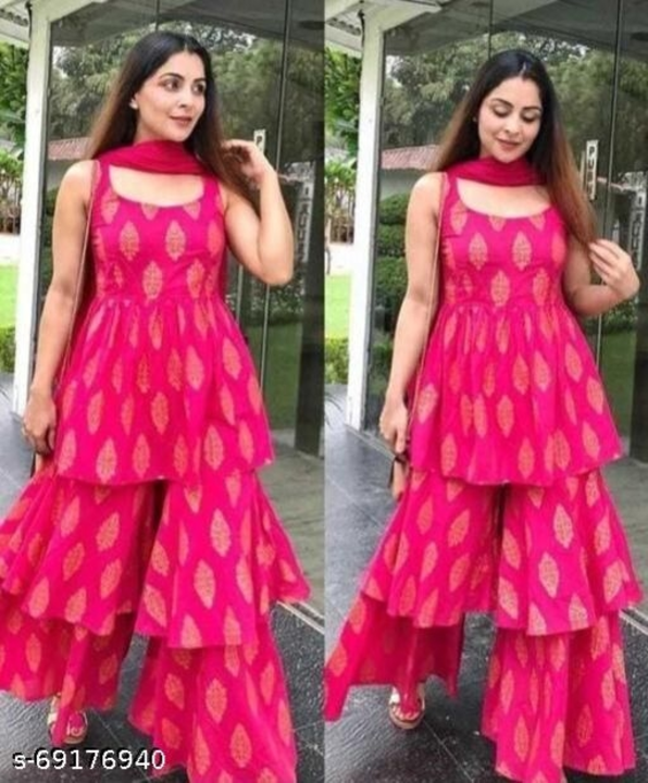 Post image I want 1-10 pieces of Kurti at a total order value of 10000. I am looking for Kurti sharara dupatta
Name: Kurti sharara dupatta
Kurta Fabric: Rayon
Bottomwear Fabric: Rayon
Fabri. Please send me price if you have this available.