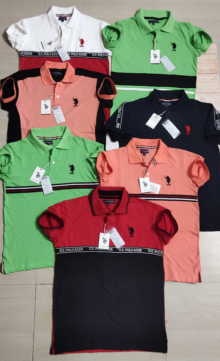 Post image us polo Assn 2022 Article 
BRAND US POLO ASSN
STYLE POLO TYPE
FABRIC PIQUE 100% COTTON
GSM. 220+ 
SIZE M L XL XXL 
RATIO 1 : 1 : 1 : 1
PRICE 185 RS 
PACK SINGLE PICS PACK
NOTE :
ACCESSORIES
ORGINAL EMBOS DYE BUTTON
MRP PRICE TAG 1149 RS
US POLO PRINTED POLY PACK
 TAPE PRINTED TAPE USED 
SIZES ASSORTED RATIO