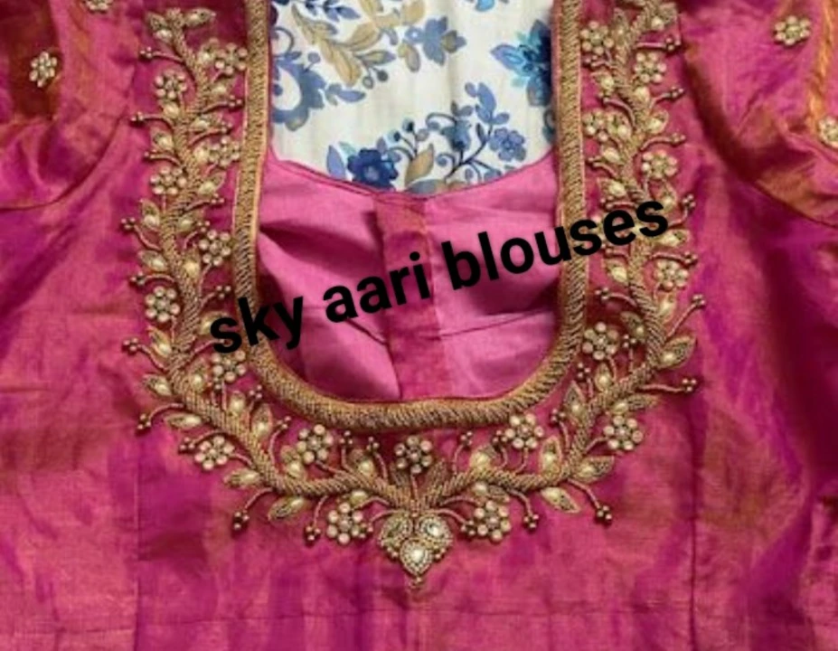 Aari blouse  uploaded by Sky  aari blouses & materials ,and sarees  on 11/19/2022