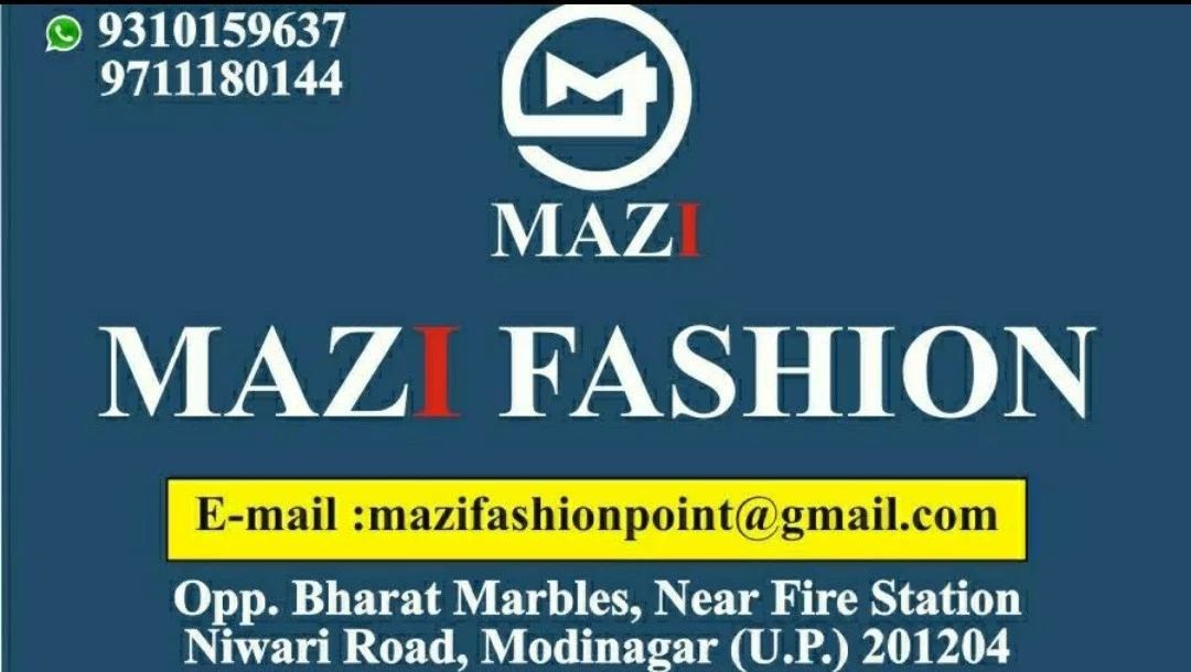 Visiting card store images of MAZI FASHION