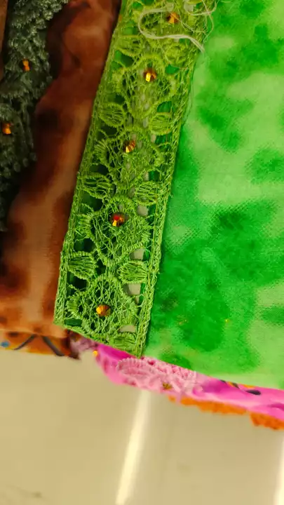 Print saree lace uploaded by Heer creation on 11/20/2022