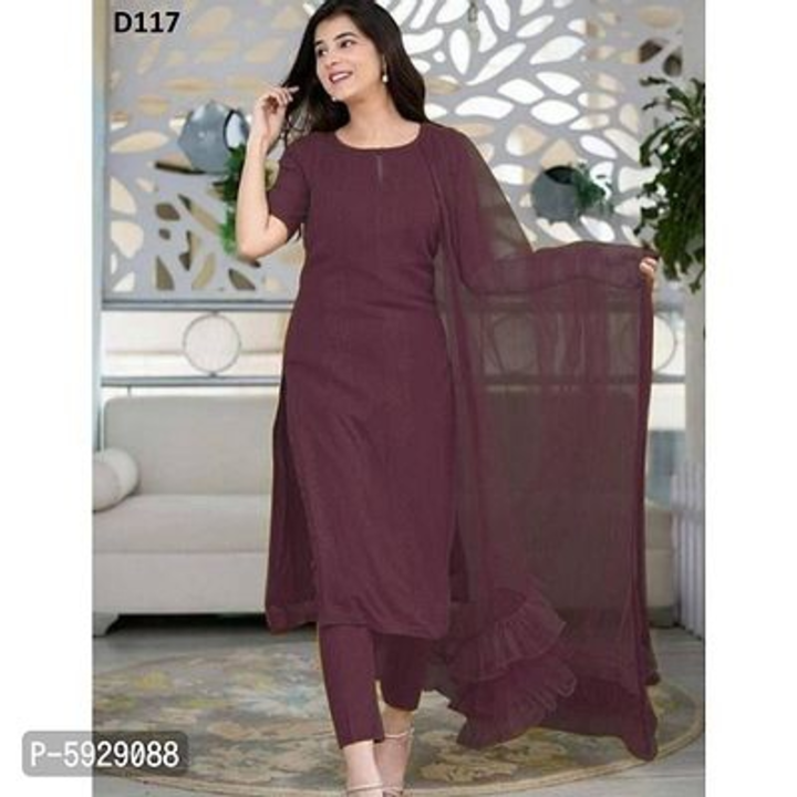 Post image Trendy Cotton Self Pattern A-Line Kurta, Bottom and Dupatta Set For Women
Size: SMLXL2XL
 
 Fabric: Cotton
 Type: Kurta, Bottom and Dupatta Set
 Style: Self Pattern
 DesignType: A-Line
 SleeveLength: Half Sleeve
 Occasion: Casual
 KurtaLength: Below Knee
 PackOf: Single
Within 6-8 business days However, to find out an actual date of delivery, please enter your pin code.
★Fabric :: Cotton ★Colour :: Green ★Pattern :: Self Pattern ★Design Type :: A-Line ★Occasion :: Casual ★Pack Of :: Single ★Kurta Length :: Below Knee ★Sleeve Length :: Half Sleeve ★Sizes :: S Bust 36 Inches, M Bust 38 Inches, L Bust 40 Inches, XL Bust 42 Inches, 2XL Bust 44 Inches