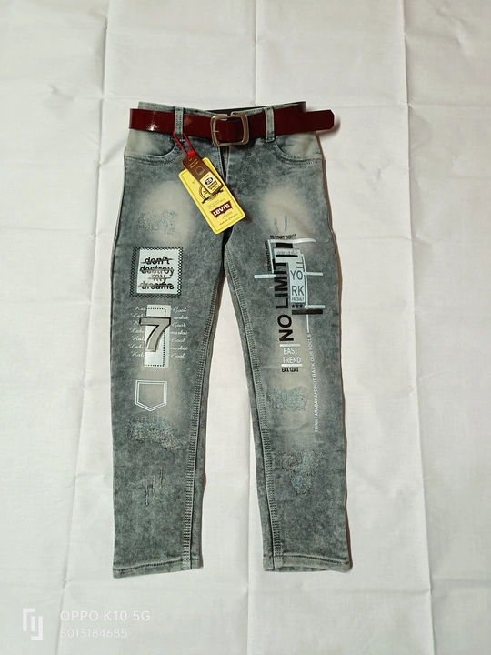 Kids Jeans Pant Simple & Ripped uploaded by Future King Textile on 11/20/2022