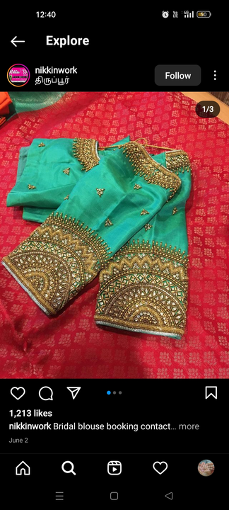 Design blouse  uploaded by Sky  aari blouses & materials ,and sarees  on 11/20/2022