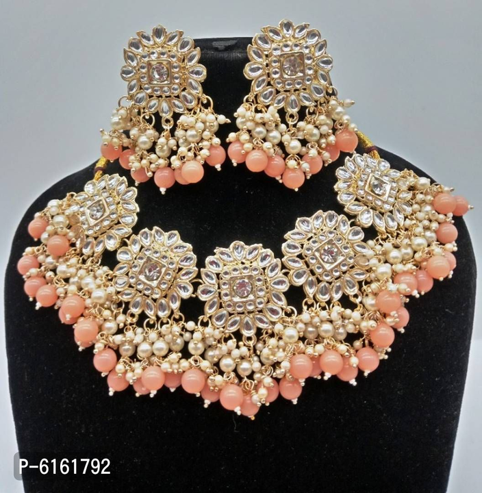 Post image Peach colour m wholesale price m jewellery set h kisi k pass to please jldi msg kare. Urgent need