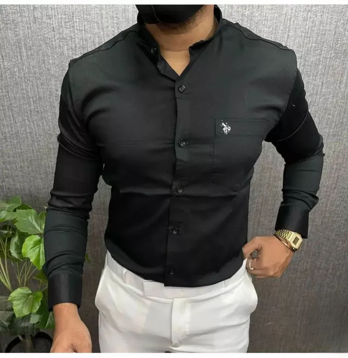 *BRAND US POLO CHINESE COLLAR  SHIRT *😍

_FABRIC:- Soft Cotton Stuff With Satisfaction Guarantee (C uploaded by SN creations on 11/20/2022