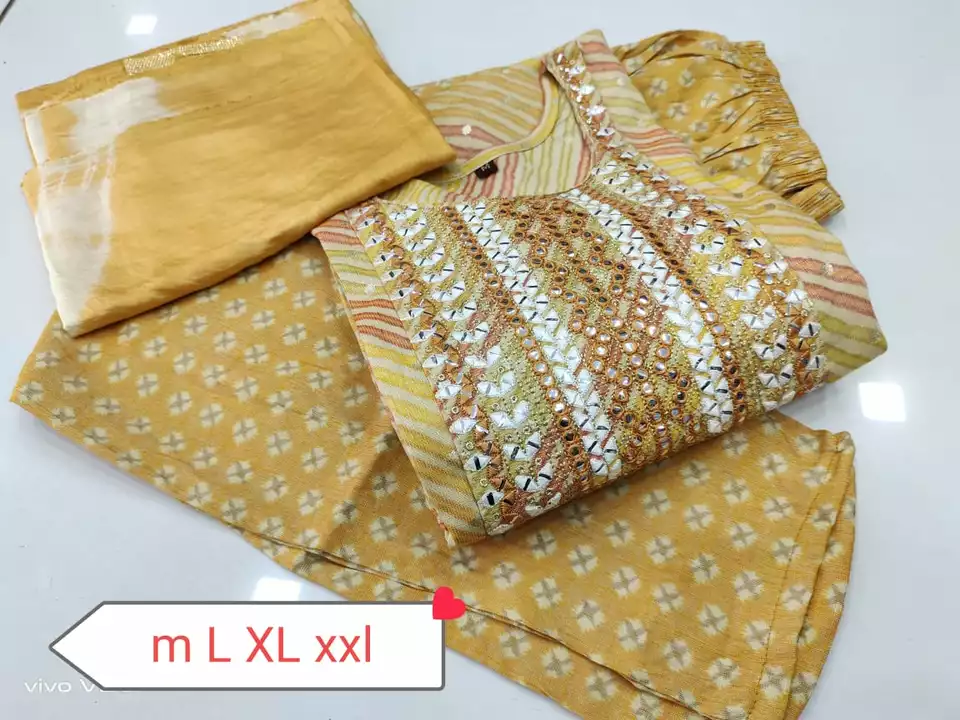 Post image Crepe top, pent and dupatta 400 free shipping 🤩🤩🤩