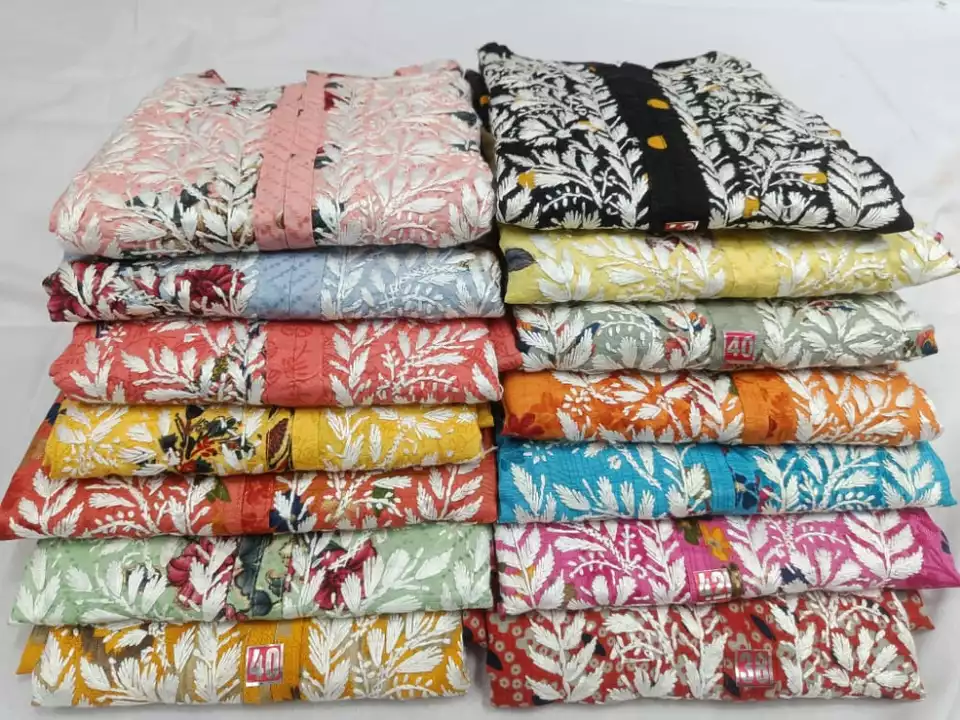 Post image *Beautiful Slub Reyon cotton printed chikan work fine embroidery kurtis*

*Length. 44"*

*Size. 36 38 40 42 44*

*Price. @ 1099/- Free Shipping*