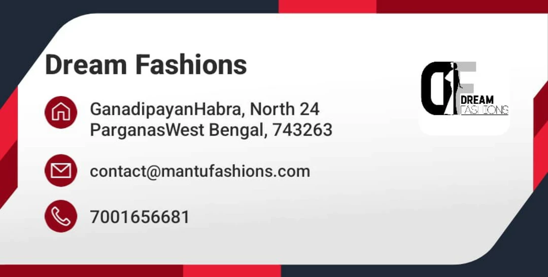 Visiting card store images of Dream Fashions
