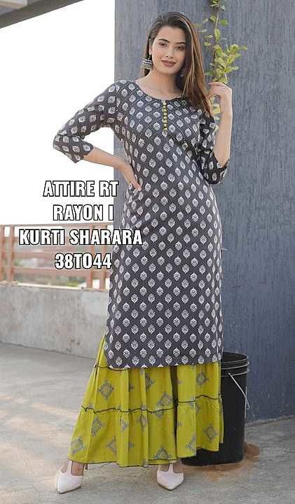 Kurti with Sharara uploaded by Trendever kurti seller on 7/1/2020