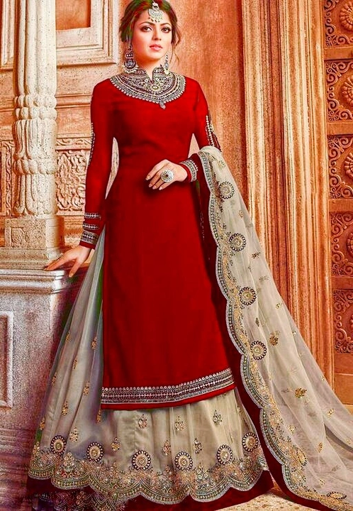 Post image New Designer Wedding Anarkali Semi Stitchrd Gown &amp; Salwar Suit
Name: New Designer Wedding Anarkali Semi Stitchrd Gown &amp; Salwar Suit
Top Fabric: Georgette
Lining Fabric: Shantoon
Bottom Fabric: Shantoon
Dupatta Fabric: Net
Pattern: Self-Design
Net Quantity (N): Single
Sizes: 
Semi Stitched (Top Bust Size: Up To 44 in, Top Length Size: 48 in, Bottom Length Size: 2 in, Dupatta Length Size: 2 in) 

Country of Origin: India