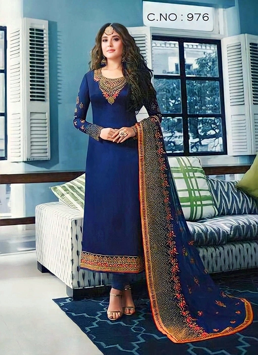 Post image New Designer Wedding Anarkali Semi Stitchrd Gown &amp; Salwar Suit