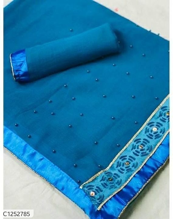 Delicate Chiffon Sarees With Printed Work uploaded by business on 1/22/2021