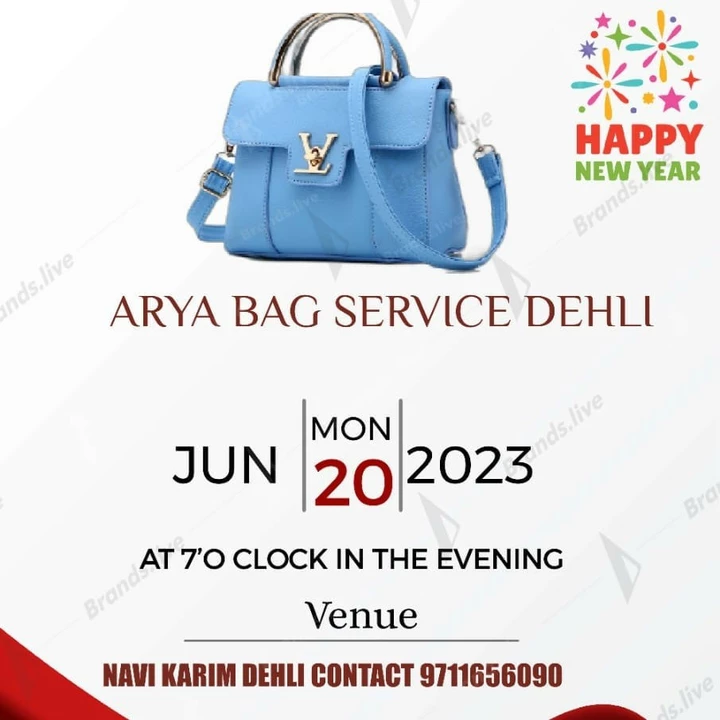 Visiting card store images of Arya bag service Delhi