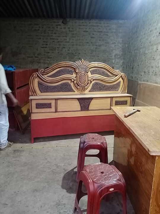 King size counter bed sawgoon design uploaded by Rahul Furnitures on 1/22/2021