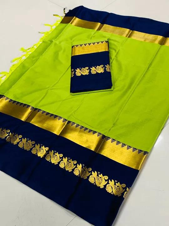Post image Fabric soft cotton silk saree running blouse price 450