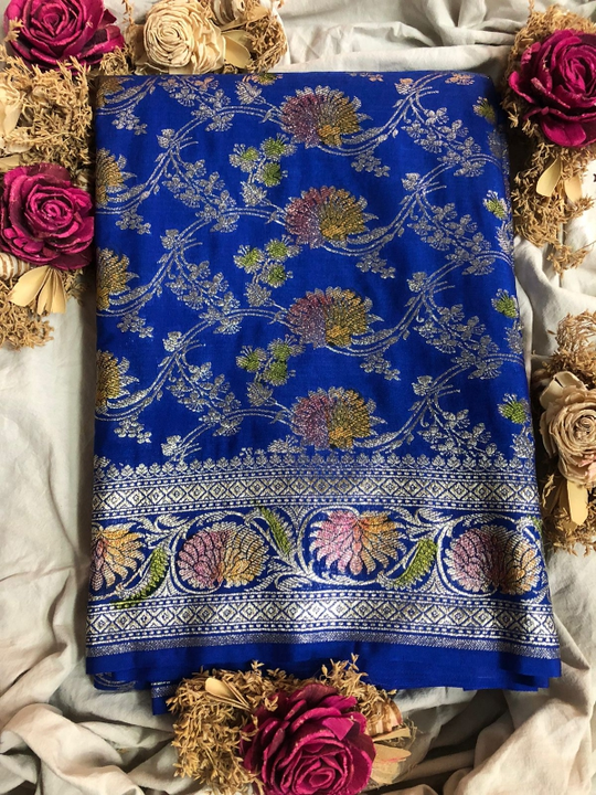 Brush Dyed Khaddi Georgette Saree uploaded by V'VERSE on 11/22/2022