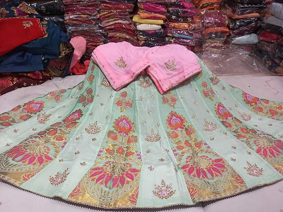 Lahanga chunni uploaded by Vidhya fabric on 1/22/2021